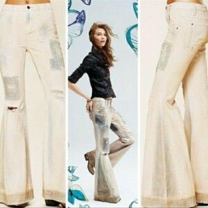 Free people festy flares white size 31 nwot